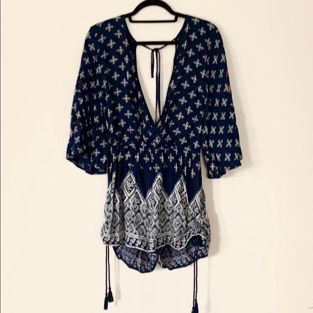 Band Of Gypsies Floral Print Romper